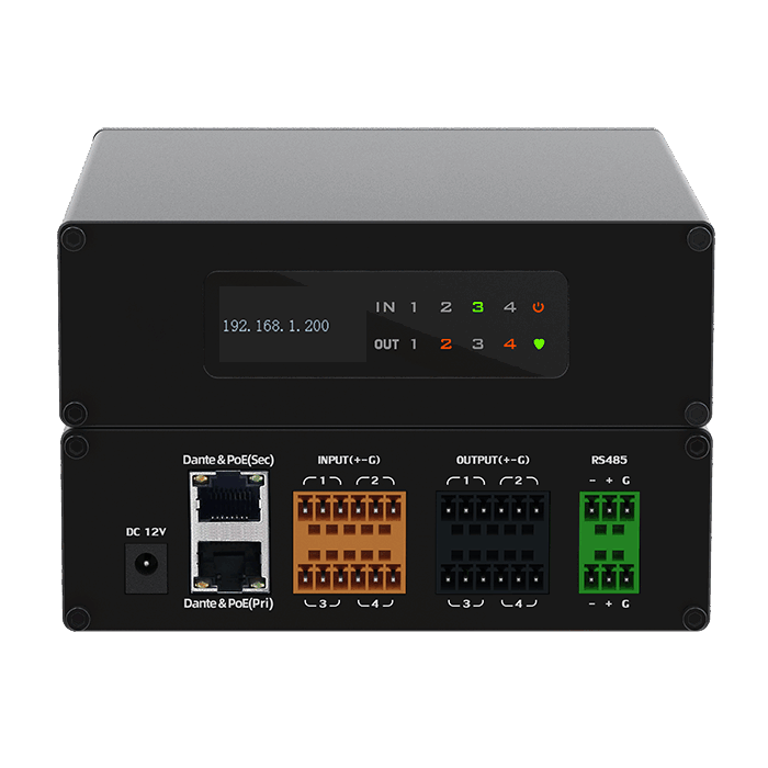 Dante 4 sa 4 Out Network Audio Processor Box